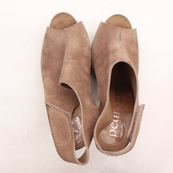 Pedro Garcia 'Paola'  Women's EU Size 38.5 Suede Heels Brown - Picture 9 of 9